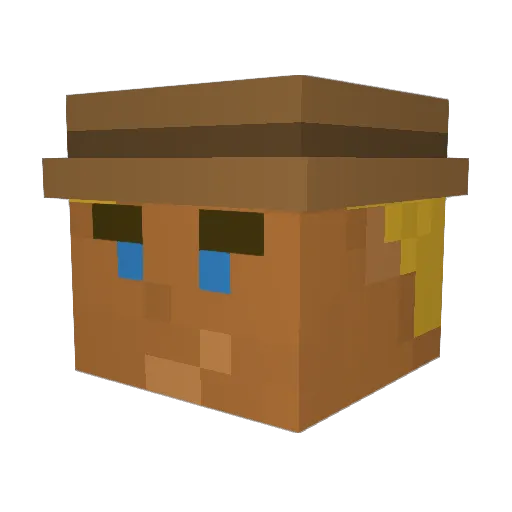 Apfel_Moscht Minecraft avatar head, 3D render