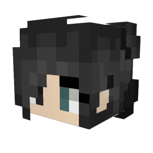 Apfelkuchenmann Minecraft avatar head, 3D render
