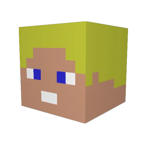 Apfelsalat85 Minecraft avatar head, 3D render
