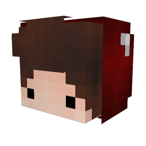 Apfii Minecraft avatar head, 3D render