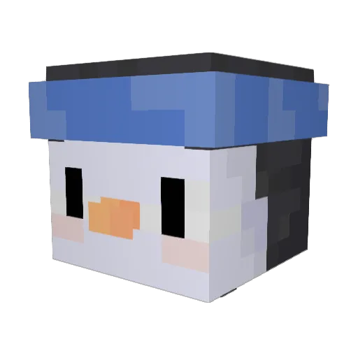 ApfliApfel Minecraft avatar head, 3D render