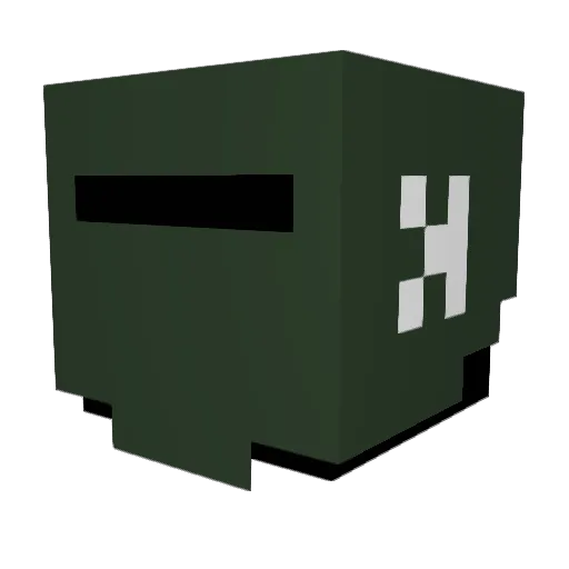 AphBot Minecraft avatar head, 3D render