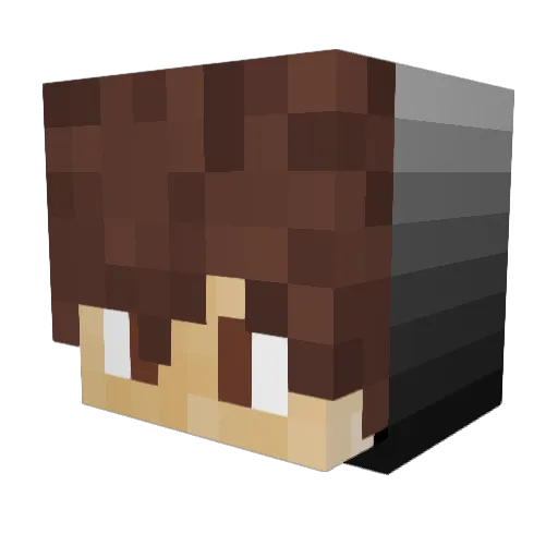 Aphagold Minecraft avatar head, 3D render