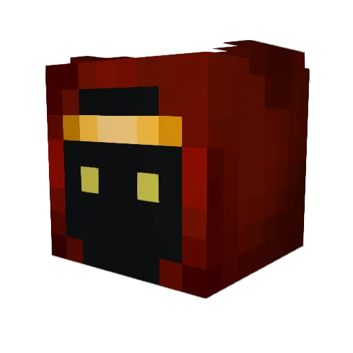 Aphasus Minecraft avatar head, 3D render