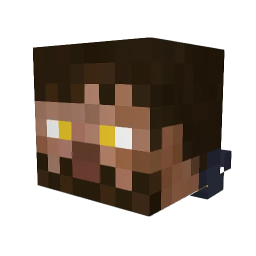 Aphelien Minecraft avatar head, 3D render