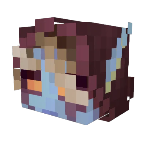 Aphelioss1 Minecraft avatar head, 3D render