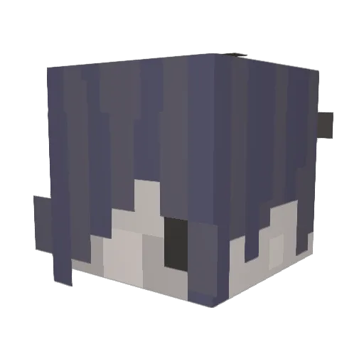 Aphenelia Minecraft avatar head, 3D render