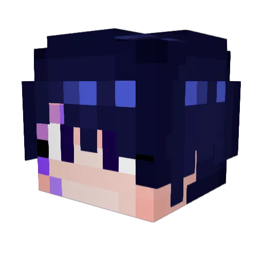 Aphenier Minecraft avatar head, 3D render