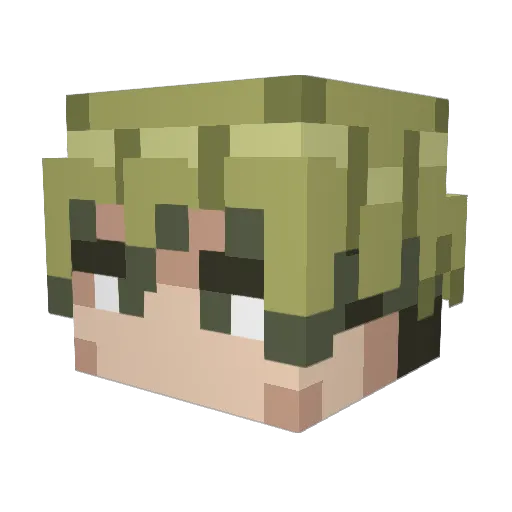 Apherist Minecraft avatar head, 3D render