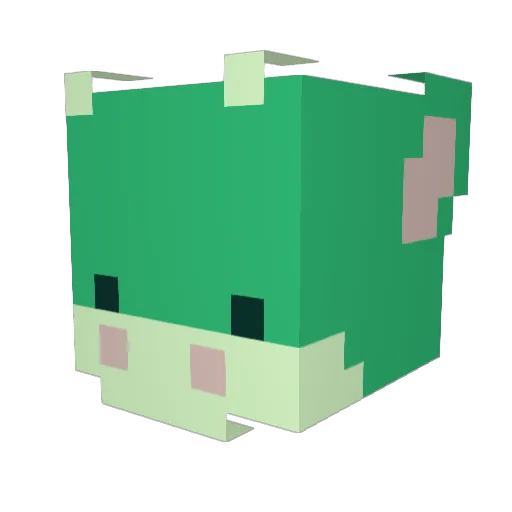Aphios Minecraft avatar head, 3D render