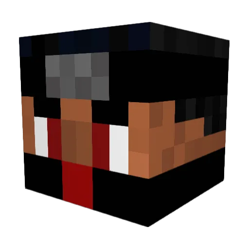 Aphirical Minecraft avatar head, 3D render