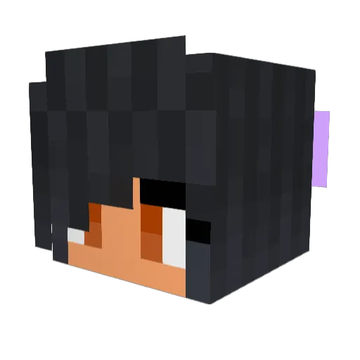 Aphmau03 Minecraft avatar head, 3D render