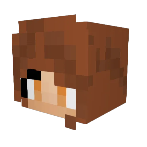 Aphmau11 Minecraft avatar head, 3D render