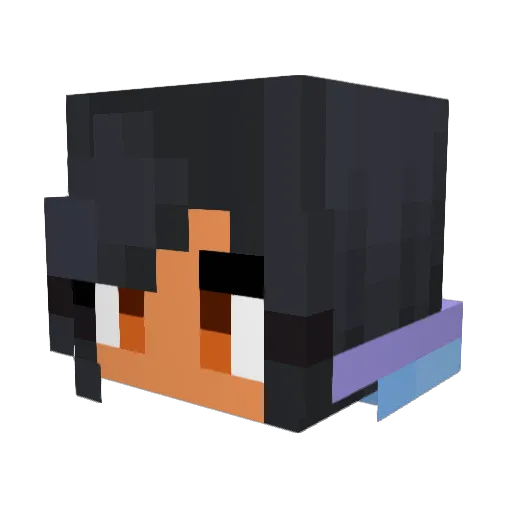 Aphmau Minecraft avatar head, 3D render