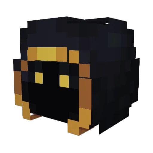 Aphoitic Minecraft avatar head, 3D render