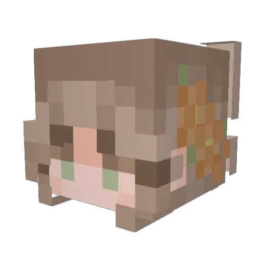Aphrodite2311 Minecraft avatar head, 3D render