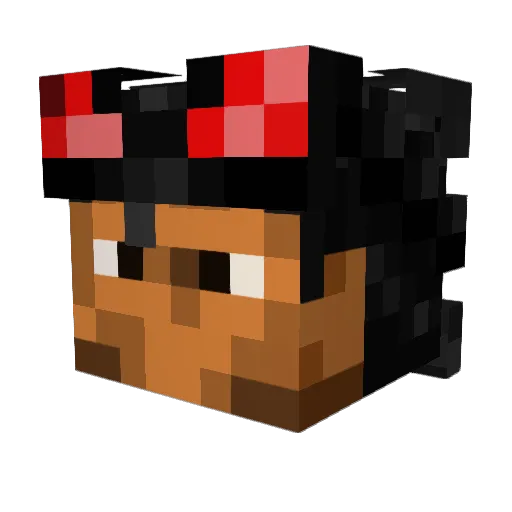 Aphrowh Minecraft avatar head, 3D render