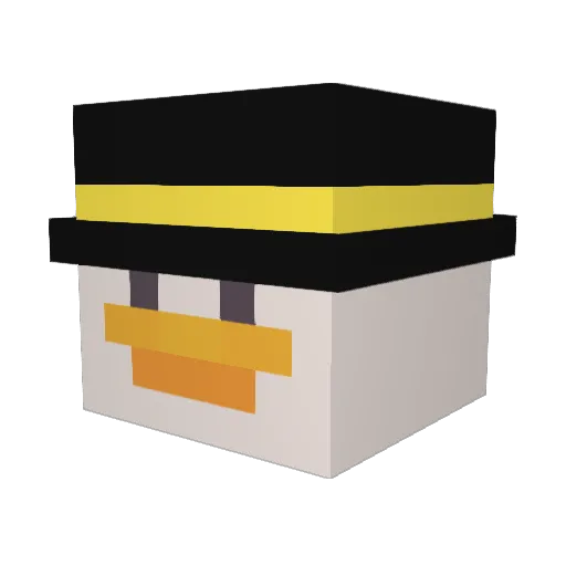 Aphysical Minecraft avatar head, 3D render