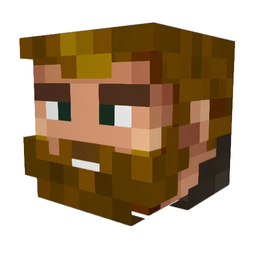 Api03 Minecraft avatar head, 3D render