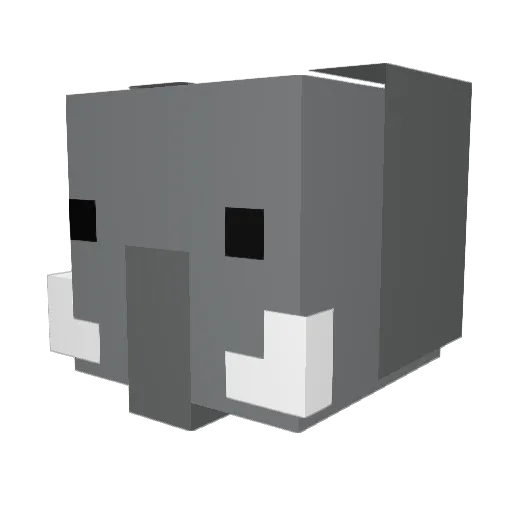 Apica Minecraft avatar head, 3D render