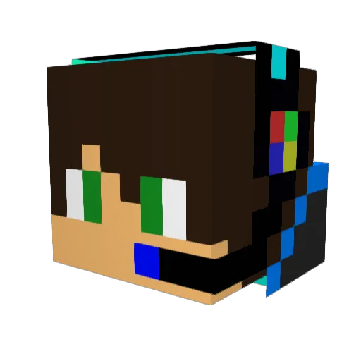 Apik02 Minecraft avatar head, 3D render