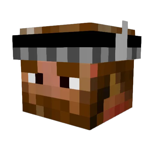 Apika Minecraft avatar head, 3D render