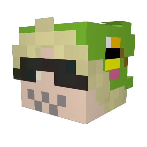 Apile_ Minecraft avatar head, 3D render