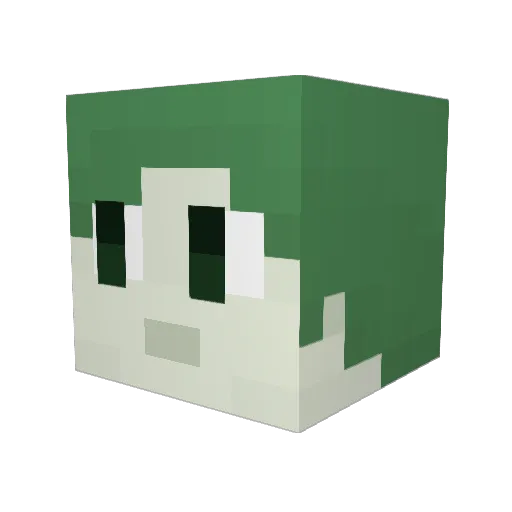 Apioh Minecraft avatar head, 3D render