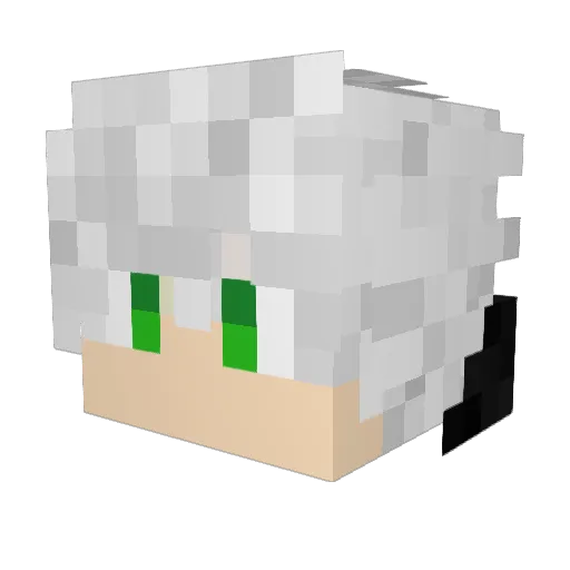 Apirada Minecraft avatar head, 3D render
