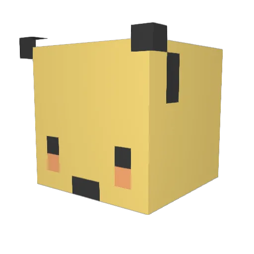 ApisFlorea Minecraft avatar head, 3D render