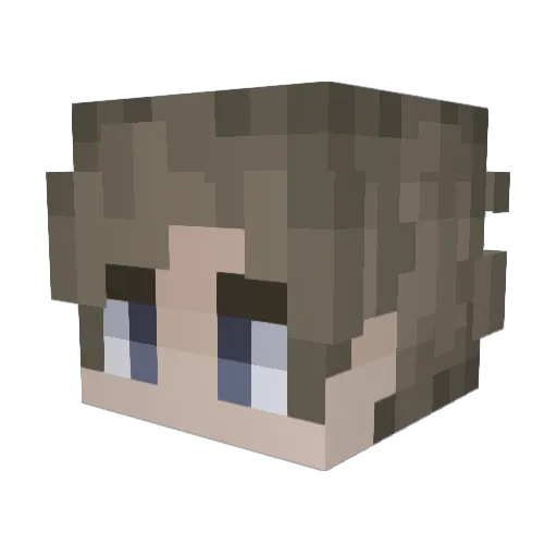 Apistos Minecraft avatar head, 3D render
