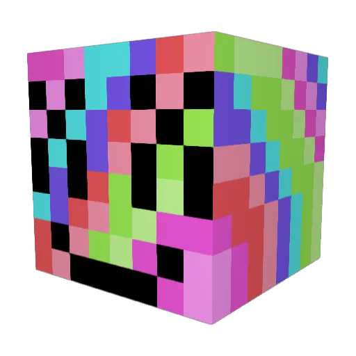 Apixelypse Minecraft avatar head, 3D render