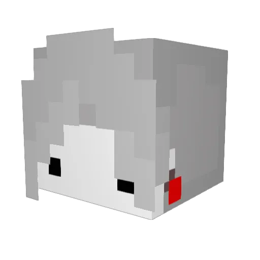 Apkakalsya Minecraft avatar head, 3D render