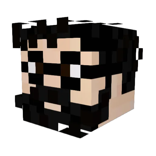 Aplixion Minecraft avatar head, 3D render