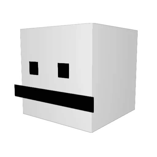 Apnal Minecraft avatar head, 3D render