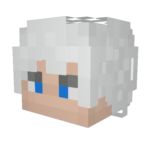 Apo0o Minecraft avatar head, 3D render