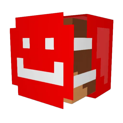 ApoDeDe Minecraft avatar head, 3D render