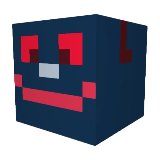 ApoFed Minecraft avatar head, 3D render