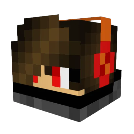 ApoLUC4S Minecraft avatar head, 3D render