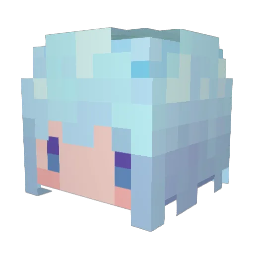 ApoRia432 Minecraft avatar head, 3D render