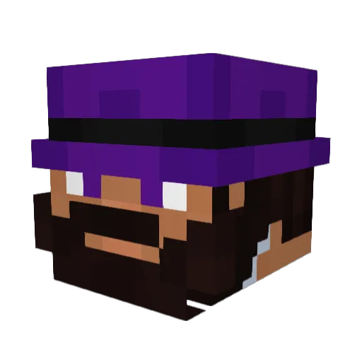 ApoX95 Minecraft avatar head, 3D render