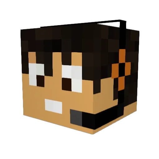 Apoc2032 Minecraft avatar head, 3D render