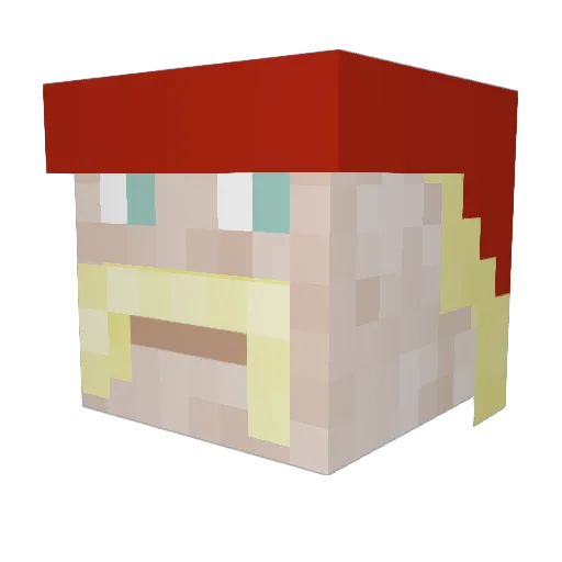 Apoc306 Minecraft avatar head, 3D render