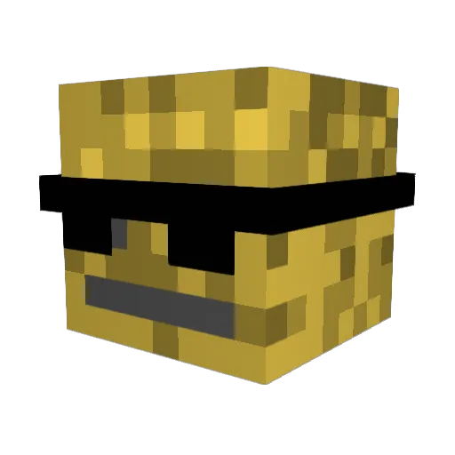 Apocalypseman Minecraft avatar head, 3D render