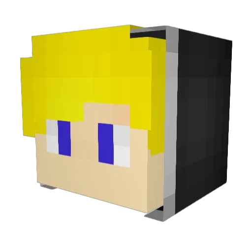 Apocolayzer_BP Minecraft avatar head, 3D render