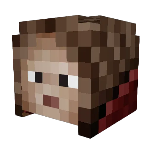 Apodemius Minecraft avatar head, 3D render