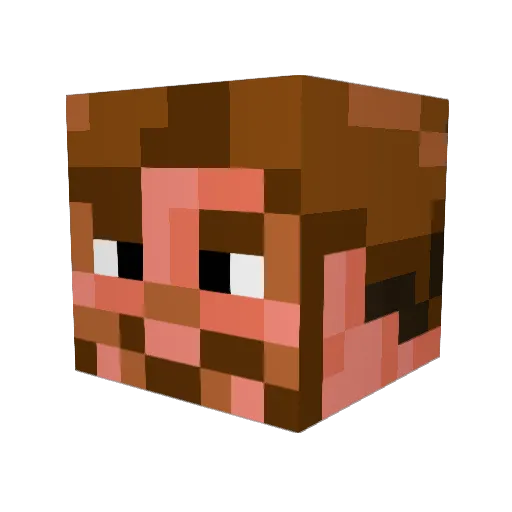 ApokWTR Minecraft avatar head, 3D render