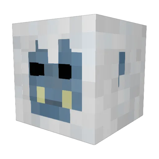 Apokaz Minecraft avatar head, 3D render