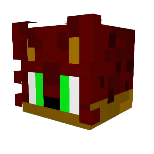 Apolinko Minecraft avatar head, 3D render