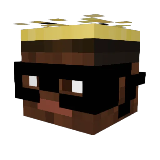 Apoll0_08 Minecraft avatar head, 3D render